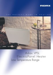 Adax VPSL ElectricPanel Heater Low Temperature Range