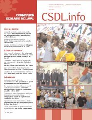 Volume 5, numÃ©ro 10, juin 2005 - Commission scolaire de Laval