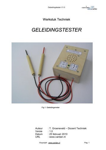 GELEIDINGSTESTER - Cardan.nl