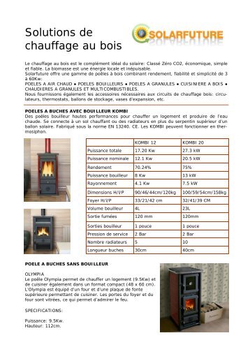 Solutions de chauffage au bois - Solarfuture