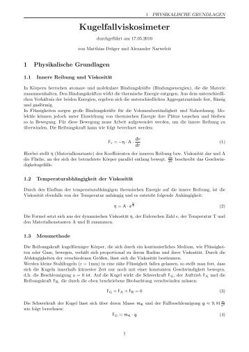 Kugelfallviskosimeter - auf Matthias-Draeger.info