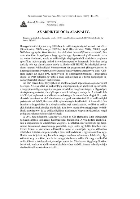 letöltése (PDF) - Alkalmazott Pszichológia - Eötvös Loránd ...