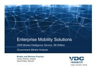 Enterprise Mobility Solutions - VDC Research