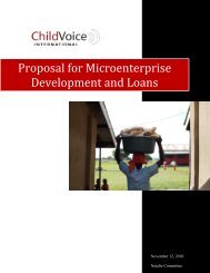 Proposal for Microenterprise Development and Loans