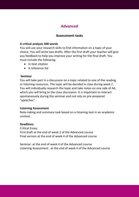 Pre-sessional Course Guide - University of Wolverhampton