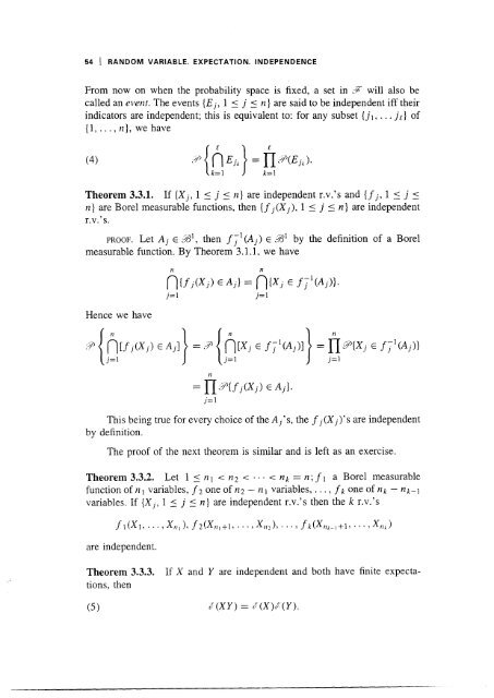 Course in Probability Theory