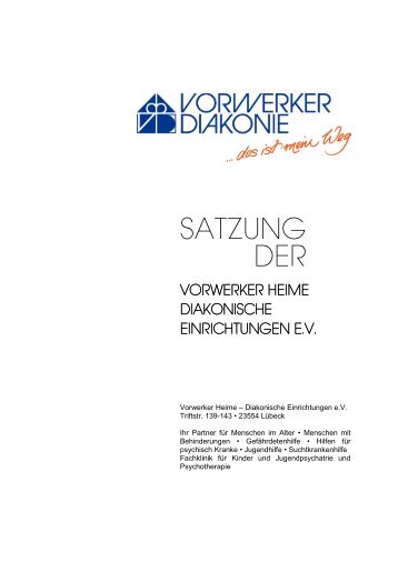 SATZUNG DER - Vorwerker Diakonie