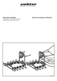 Notice de montage et d'utilisation Porte-vélos d'attelage - Uebler