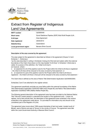 Register Extract - National Native Title Tribunal