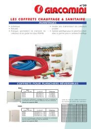 coffrets pour sanitaire - Giacomini