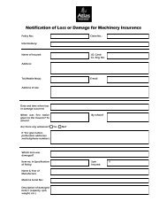 Claim Form - Machinery Breakdown - Atlas Insurance Malta