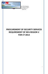 PROCUREMENT OF SECURITY SERVICES REQUIREMENT ... - NFA