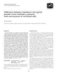 Difference between impedance and optical platelet count methods ...