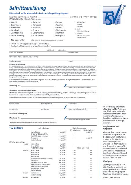 TSV-Nachrichten 1/2012