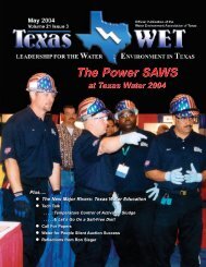 Texas Wet newsletter.qxd - Water Environment Association of Texas