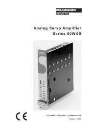 Analog Servo Amplifier Series 60WKS - Kollmorgen