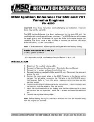 MSD Ignition Enhancer for 650 and 701 Yamaha Engines