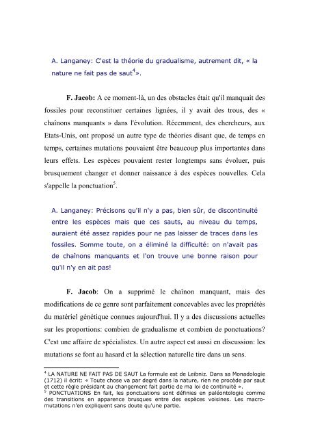 FranÃ§ois Jacob = GenÃ¨se et actualitÃ© de la thÃ©orie de l'Ã©vâ¦