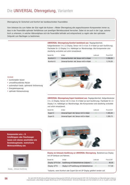 Komponenten fÃ¼r die Abgas- und Heizungstechnik - Kutzner+Weber