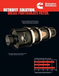 diesel particulate filter. retrofit solution. - Cummins Emission Solutions