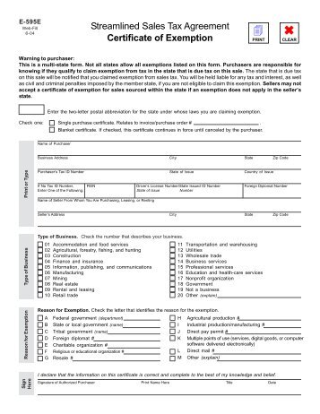 Certificate of Exemption - E-595 - Keiger Graphic Communications