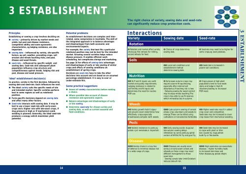 Chapter 3 - Establishment - HGCA