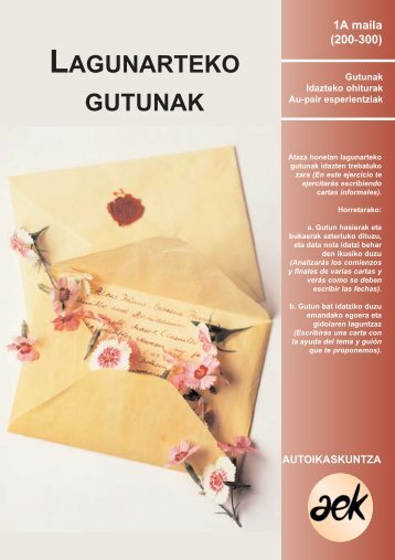 LAGUNARTEKO GUTUNAK - Hobekuntza