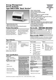 Energy Management Power Analyzer Type WM14-DIN âBasic ... - NHP