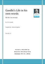 Gandhi's Life in his own words Gandhi's Life in ... - Mahatma Gandhi
