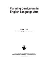 Planning Curriculum in English Language Arts - School District of ...