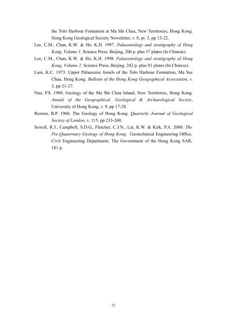 Hong Kong Geology Guide Book Geotechnical Engineering Office ...