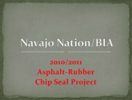 Navajo Nation Asphalt-Rubber Chip Seal Project