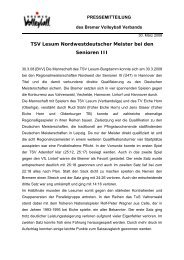 TSV Lesum Nordwestdeutscher Meister bei den Senioren III