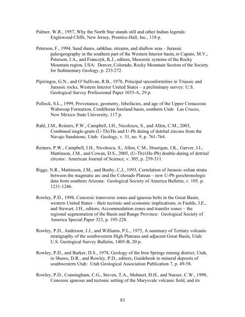 Interim Geologic Map of the West Part of - Utah Geological Survey