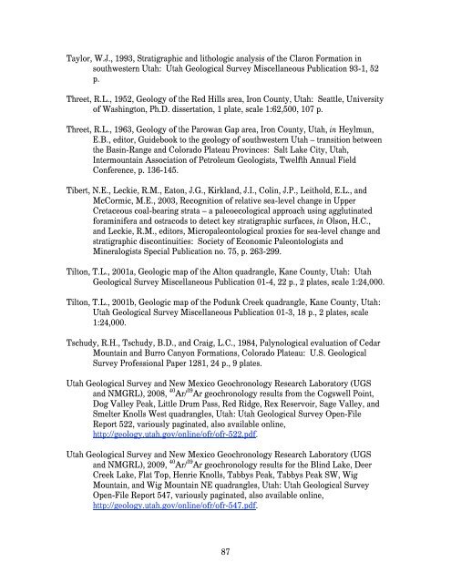 Interim Geologic Map of the West Part of - Utah Geological Survey