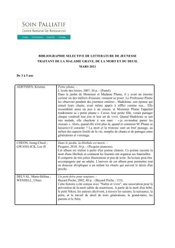 BIBLIOGRAPHIE SELECTIVE DE LITTERATURE DE JEUNESSE ...