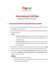 International Call Plan - Digicel Jamaica