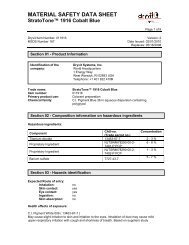 MATERIAL SAFETY DATA SHEET StratoTone™ 1916 ... - Dryvit