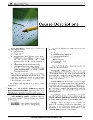 Course Descriptions - University Catalogs
