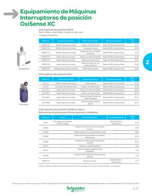 Lista de Precios General Ecuador 2013 (pdf) - Schneider Electric