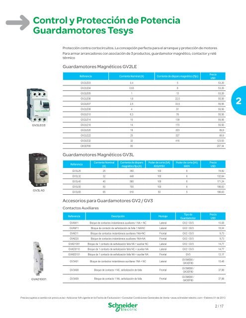 Lista de Precios General Ecuador 2013 (pdf) - Schneider Electric