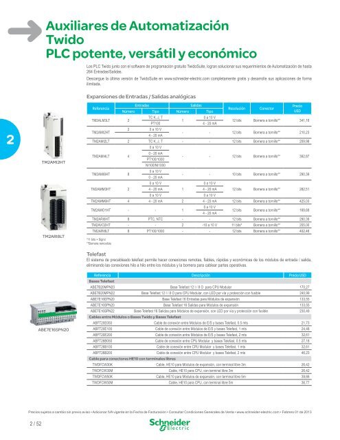 Lista de Precios General Ecuador 2013 (pdf) - Schneider Electric