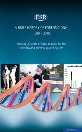 A brief history of forensic DnA - Environmental Science & Research