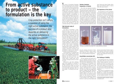 From active substance to product â the formulation is the key - Bayer ...