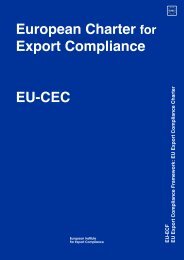 European Charter for Export Compliance EU-CEC EU-ECF EU ...