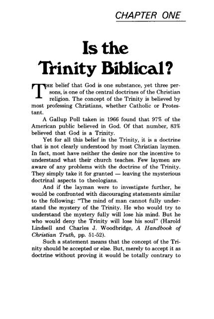 Is God A Trinity PDF - Church of God Faithful Flock