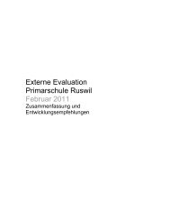 Externe Evaluation Primarschule Ruswil Februar ... - Schulen Ruswil