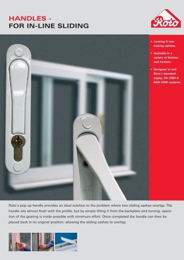 HANDLES - FOR IN-LINE SLIDING