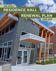RESIDENCE HALL RENEWAL PLAN - University of Wisconsin-Stout