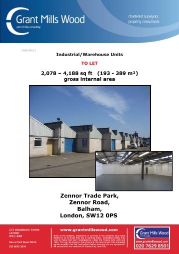 Zennor Trade Park, Zennor Road, Balham ... - Grant Mills Wood